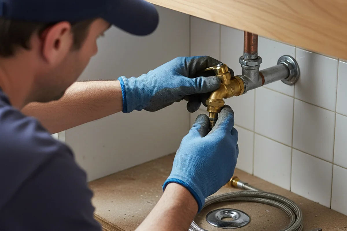 Shutoff valve and fitting work during Emergency Plumbing in Virginia City